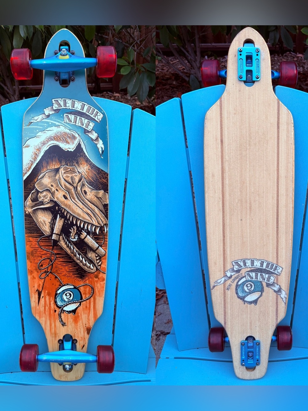 Sector 9 Mini Lookout Wreckage Complete Longboard Skateboard 37.5” Drop Through